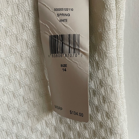 Ralph Lauren Cream colored cap sleeve dress size 14 - Picture 3 of 5